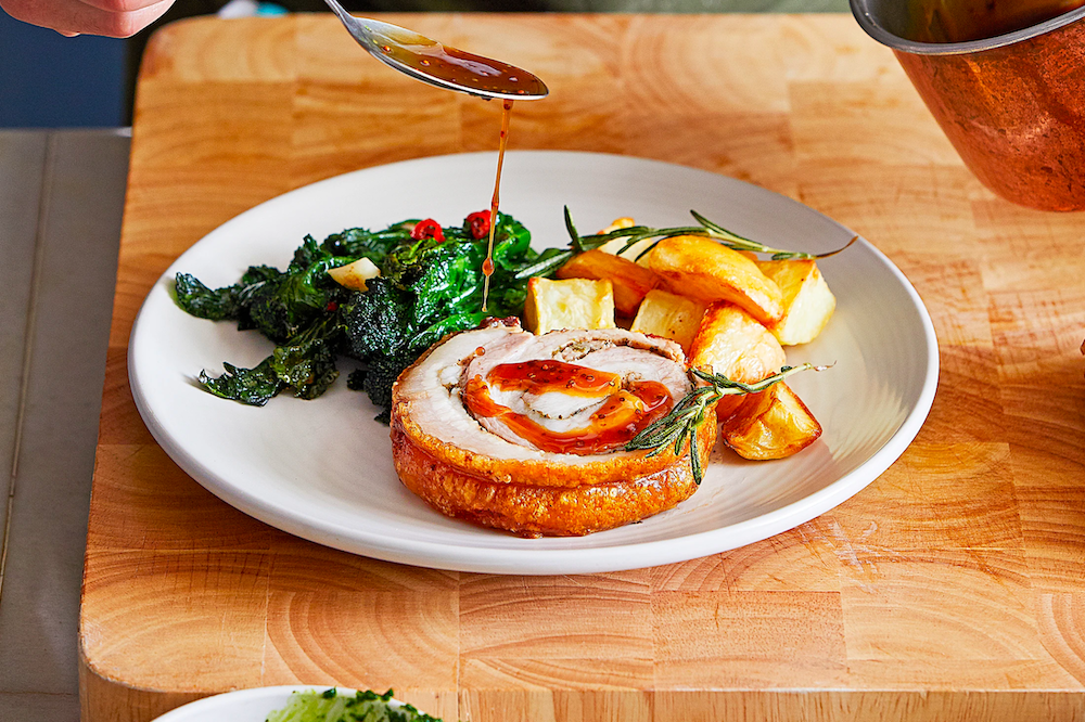 Porchetta with salsa verde